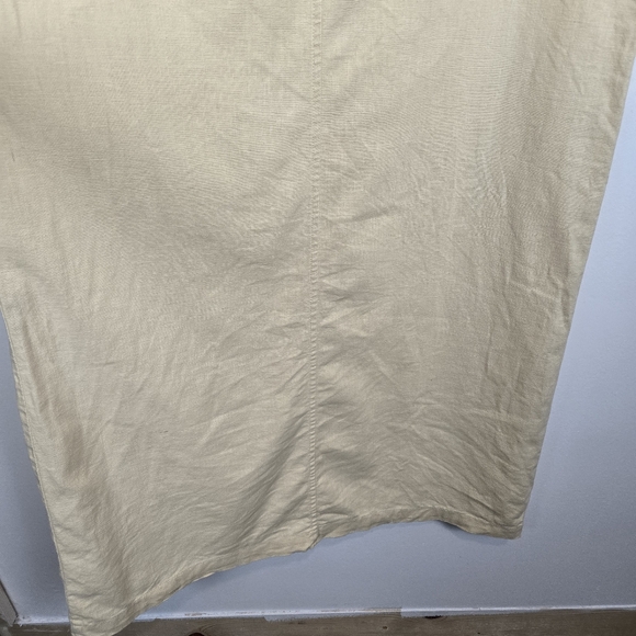 Vintage Original TY Wear Loose Fit Butter Yellow Linen Blend Maxi Dress Small - Picture 12 of 14